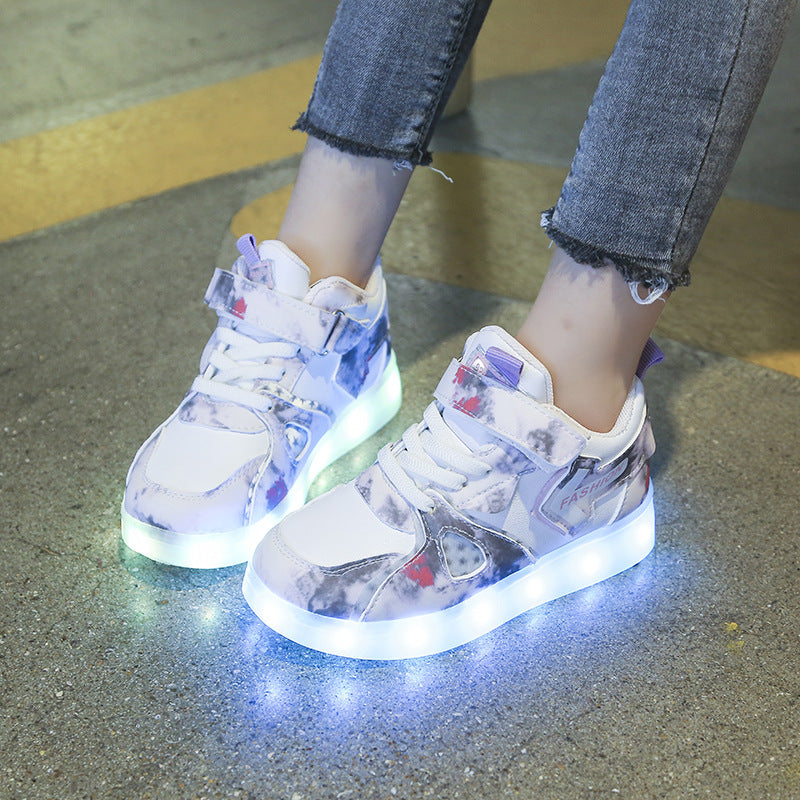 Children's Casual Light Running Soft-soled Luminous Shoes
