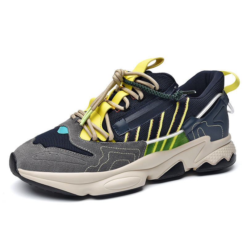 Men's Shoes Summer Youth Students National Tide Casual Shoes Mesh Breathable Retro Running Sports
