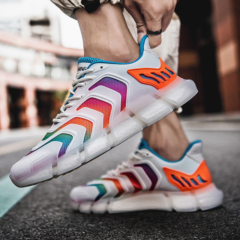 Colorblock luminous casual shoes