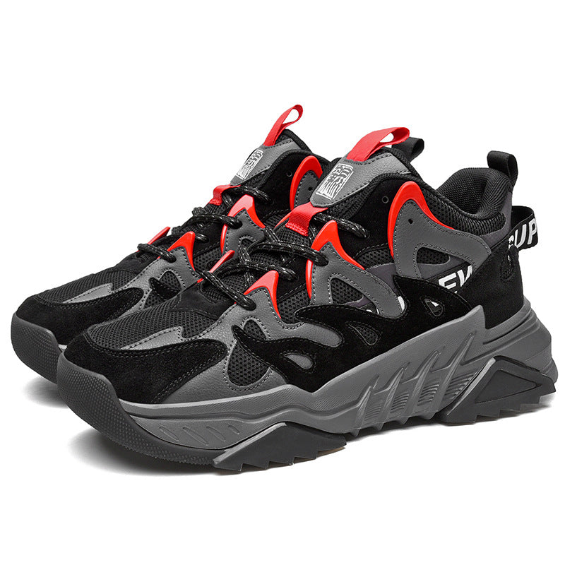 Colorblock lace men's shoes