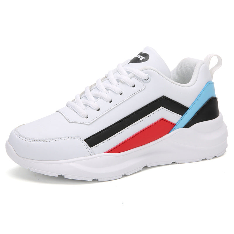 Leather running shoes