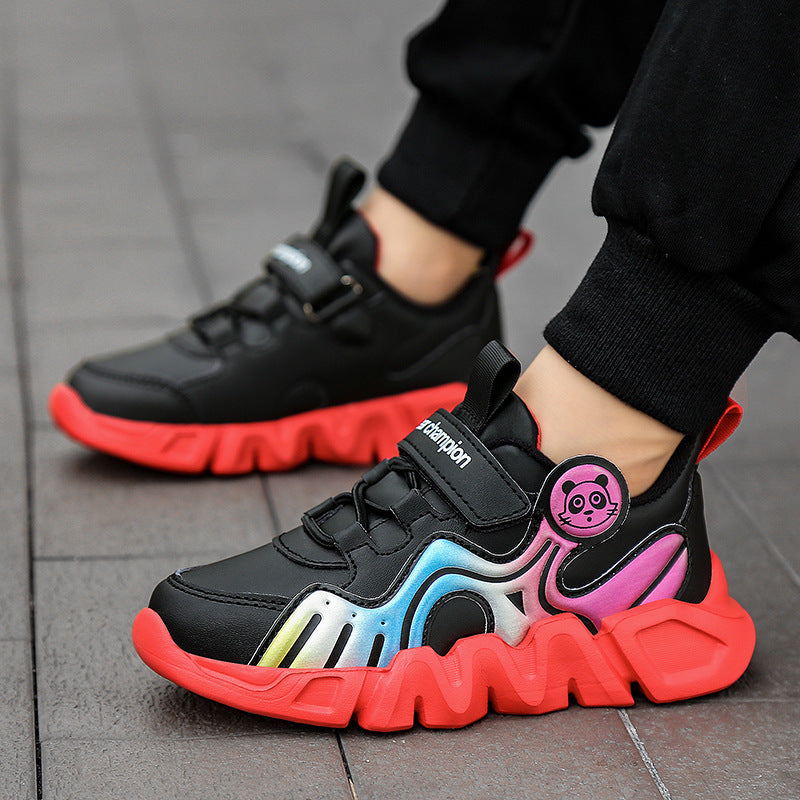 Lightweight Leather Casual Boys Sports Running Shoes