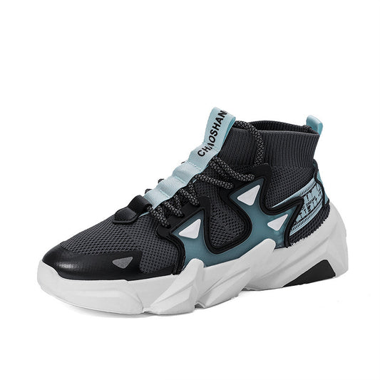 High Top Sports Men's Shoes All Match Socks Shoes