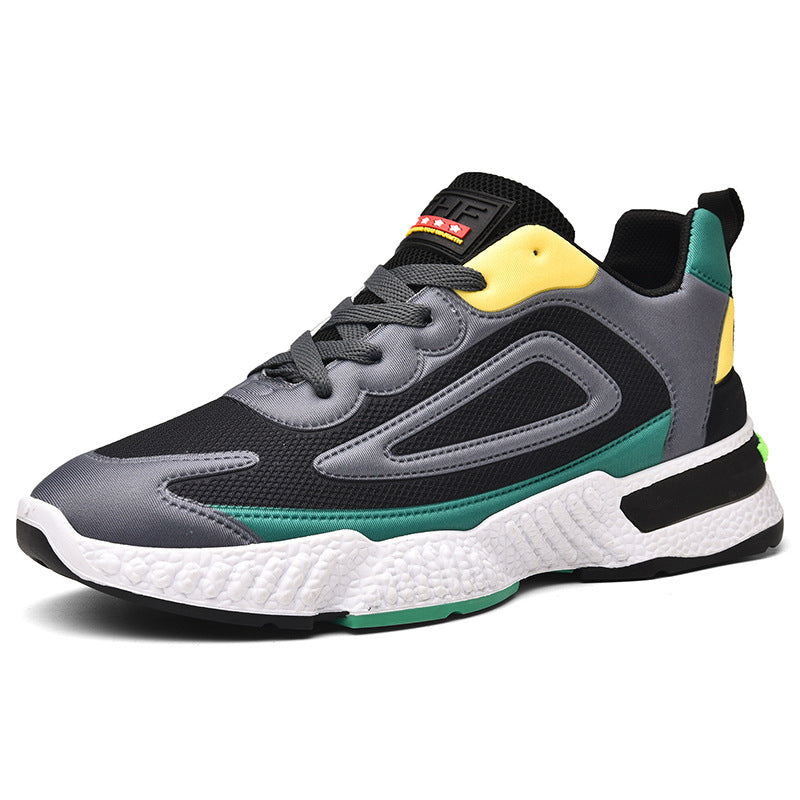 Colorful Casual Shoes Color Matching Flying Knit Men's Shoes