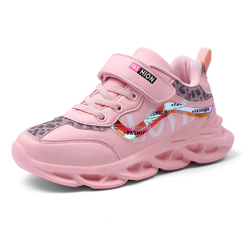 Fashion Color Matching Children's Running Shoes Net Red Shoes