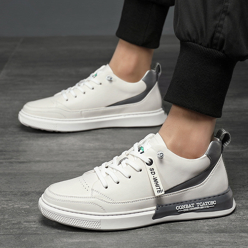 Casual Leather Shoes Men's Leather Men's Korean All-match Sneakers