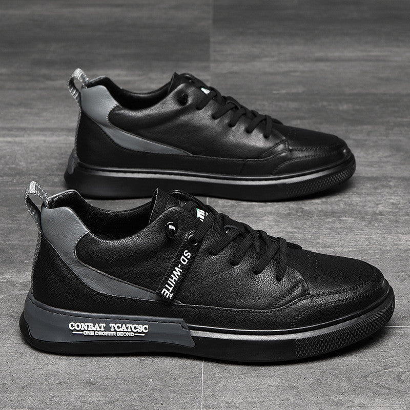 Casual Leather Shoes Men's Leather Men's Korean All-match Sneakers