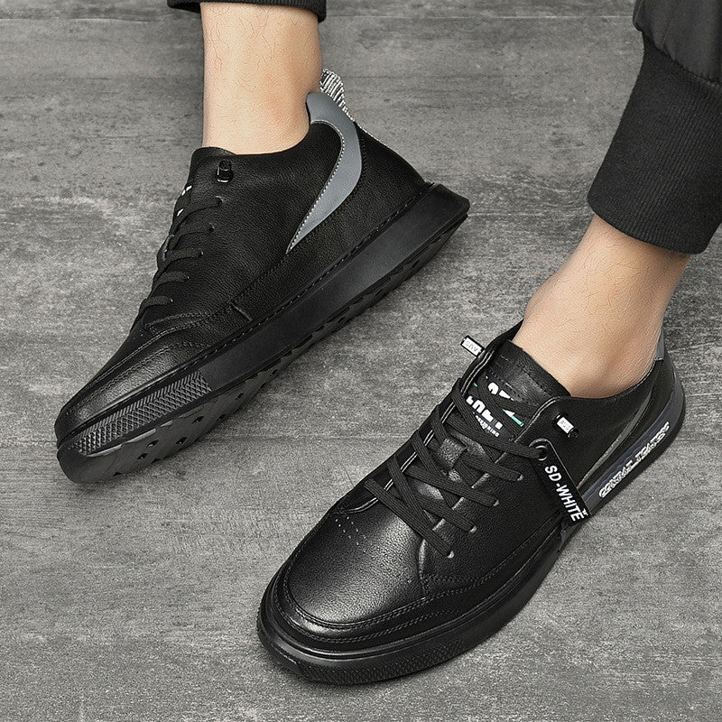 Casual Leather Shoes Men's Leather Men's Korean All-match Sneakers
