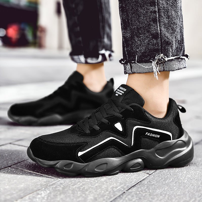 Fashionable Men's Casual Shoes Breathable Mesh White Shoes