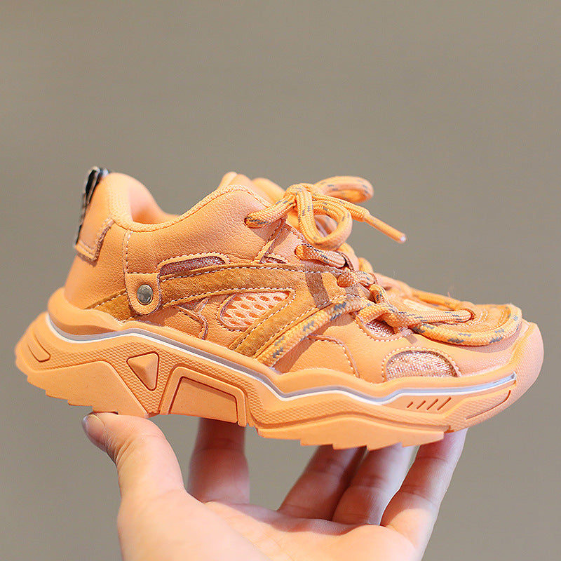 Children's Reflective Laces Sneakers Mesh Shoes Mesh Running Shoes