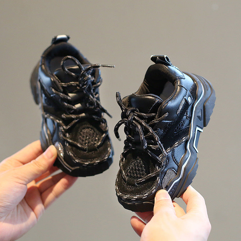 Children's Reflective Laces Sneakers Mesh Shoes Mesh Running Shoes