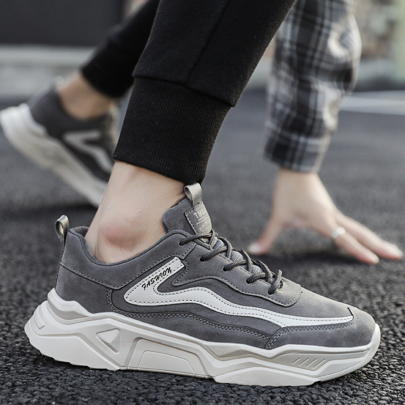 New Shoes Men's Sports And Leisure Thick Soled Height Increasing Shoes