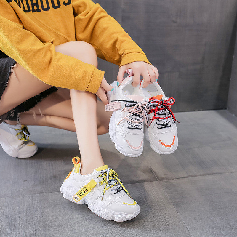 Korean Style Student Sports Shoes Women Running Street Shoes K05 Full Leather