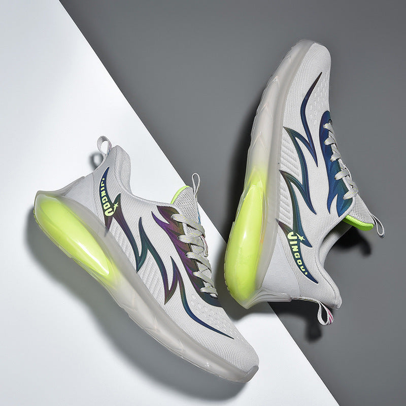 New Men Sneakers Breathable Running Shoes Trendy Antiskid Damping Sports Shoes Comfortable Reflective Jogging Shoes Zapatillas