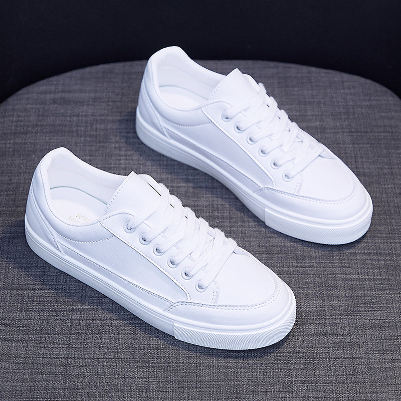 Leather Sports Flat Shoes For Running