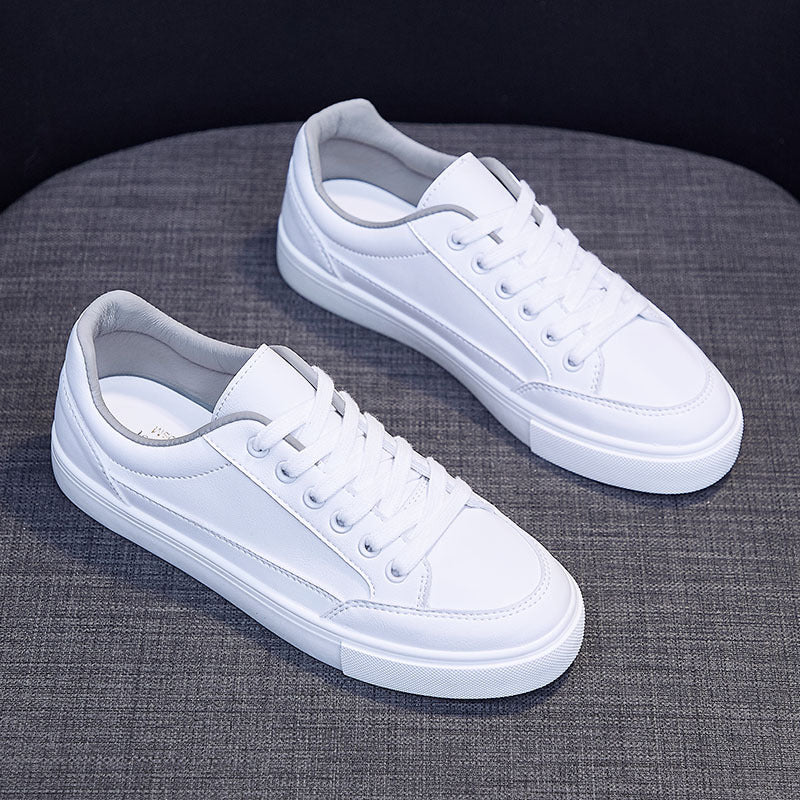 Leather Sports Flat Shoes For Running