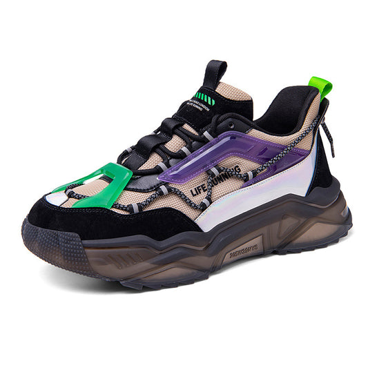 Bright Face Muffin Shoes Thick Soled Father Shoes College Wind Net Red Ins Sports Shoes Women'S Wholesale