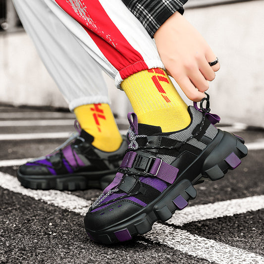 Summer Fashion New Trendy Shoes Personality Sports Wind Casual Shoes Net Celebrity Thick Bottom Increase Old Daddy Shoes Platform Shoes