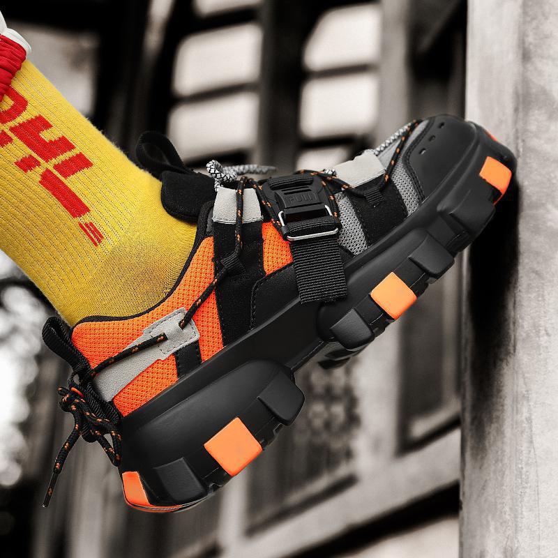 Summer Fashion New Trendy Shoes Personality Sports Wind Casual Shoes Net Celebrity Thick Bottom Increase Old Daddy Shoes Platform Shoes