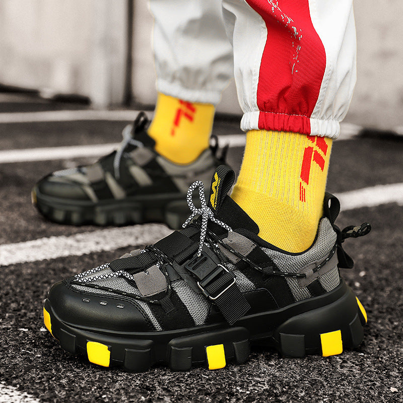 Summer Fashion New Trendy Shoes Personality Sports Wind Casual Shoes Net Celebrity Thick Bottom Increase Old Daddy Shoes Platform Shoes