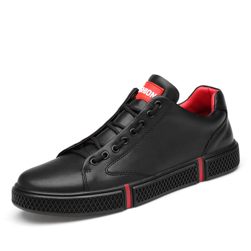 New Men's Sports Trendy White Sneakers Leather Breathable Casual Shoes Men's Shoes