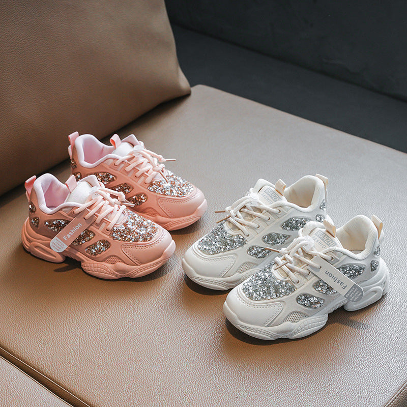 Spring New Running Shoes Girls Old Shoes Boys Sports Shoes Lightweight Student Shoes
