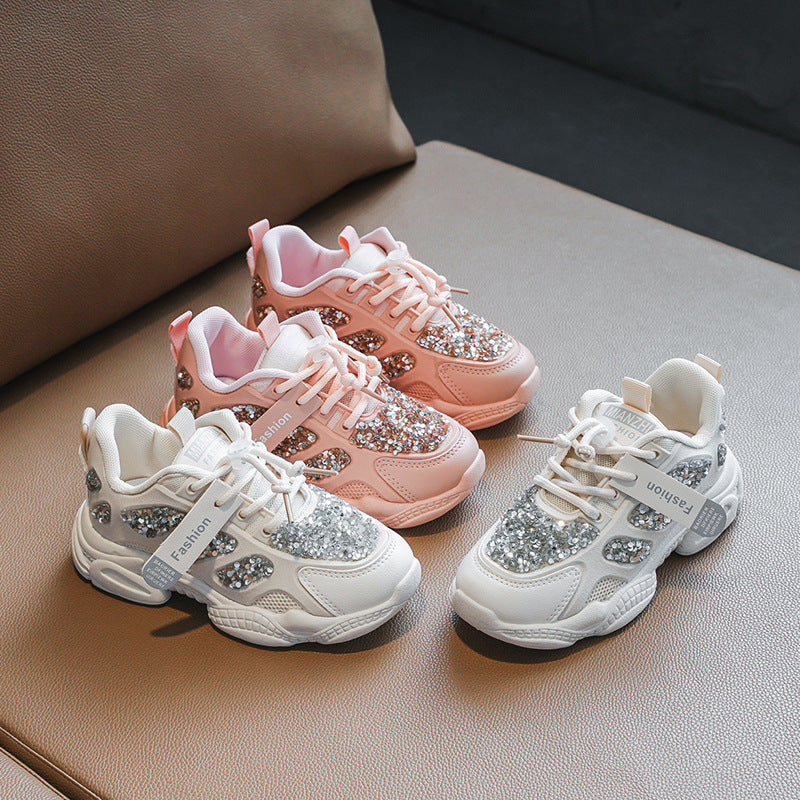 Spring New Running Shoes Girls Old Shoes Boys Sports Shoes Lightweight Student Shoes