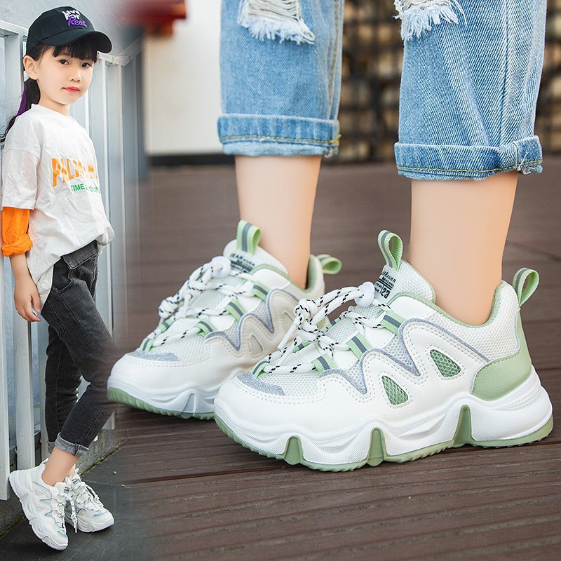 Autumn New Korean Casual Running Shoes, College Children's Student Shoes, Net Red And White Shoes