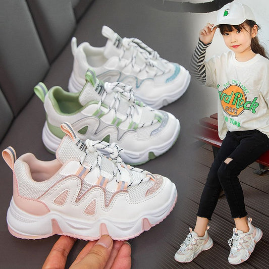 Autumn New Korean Casual Running Shoes, College Children's Student Shoes, Net Red And White Shoes