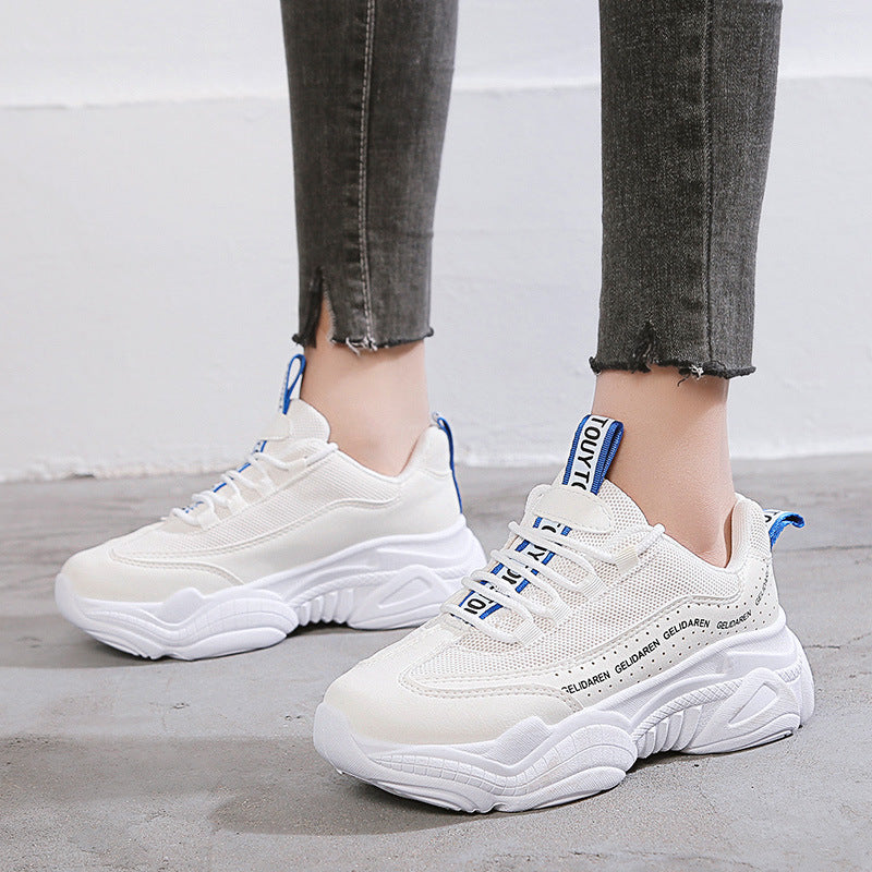 Daddy shoes women's thick bottom casual student running shoes