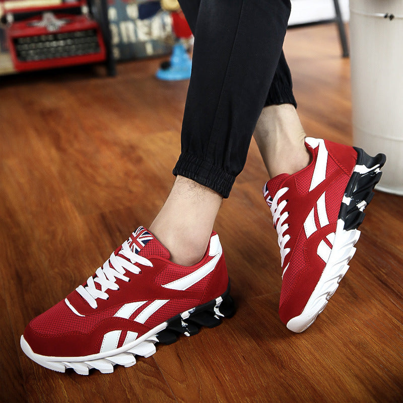 Fashion trend sports running shoes Korean style breathable net shoes
