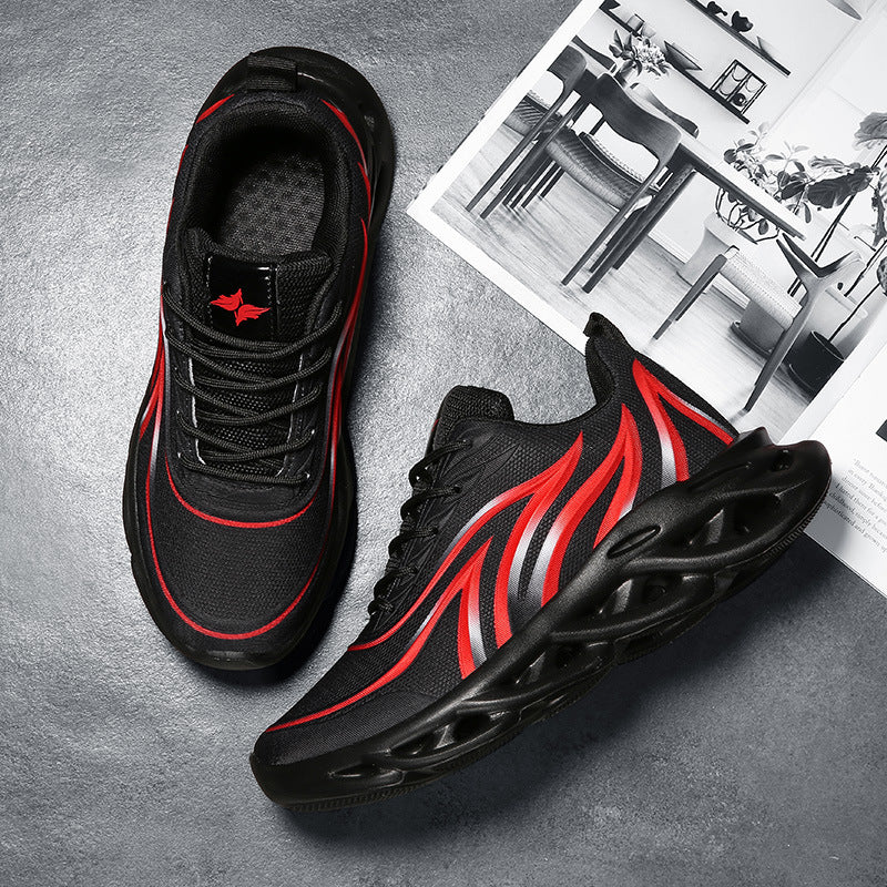 Men's Sports Mesh Shoes Red Coconut Running Shoes High-quality Athietic Sneakers
