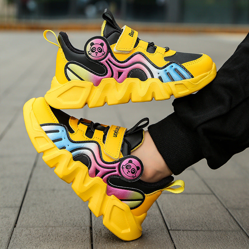 Lightweight Leather Casual Boys Sports Running Shoes