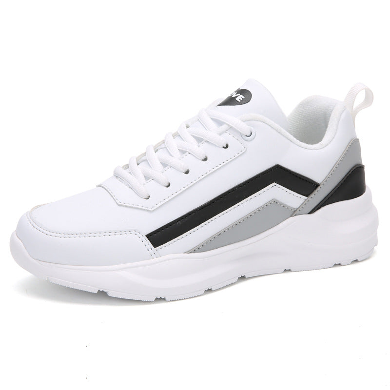 Leather running shoes