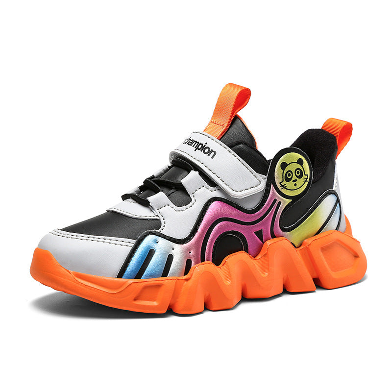 Lightweight Leather Casual Boys Sports Running Shoes