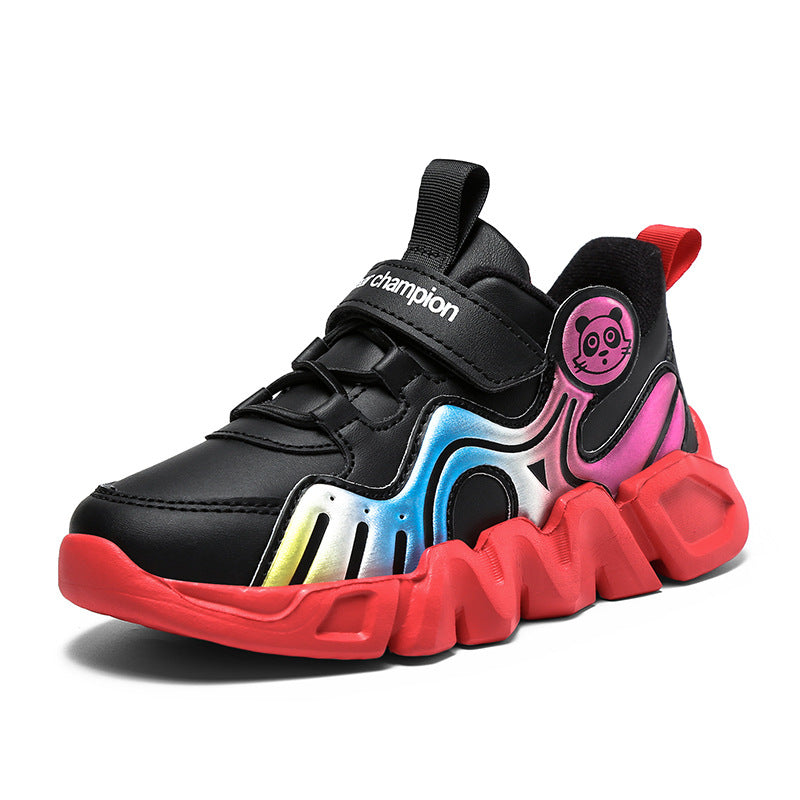 Lightweight Leather Casual Boys Sports Running Shoes