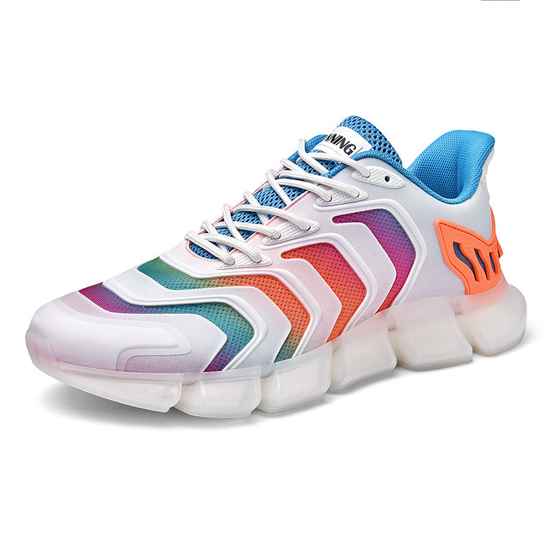 Colorblock luminous casual shoes