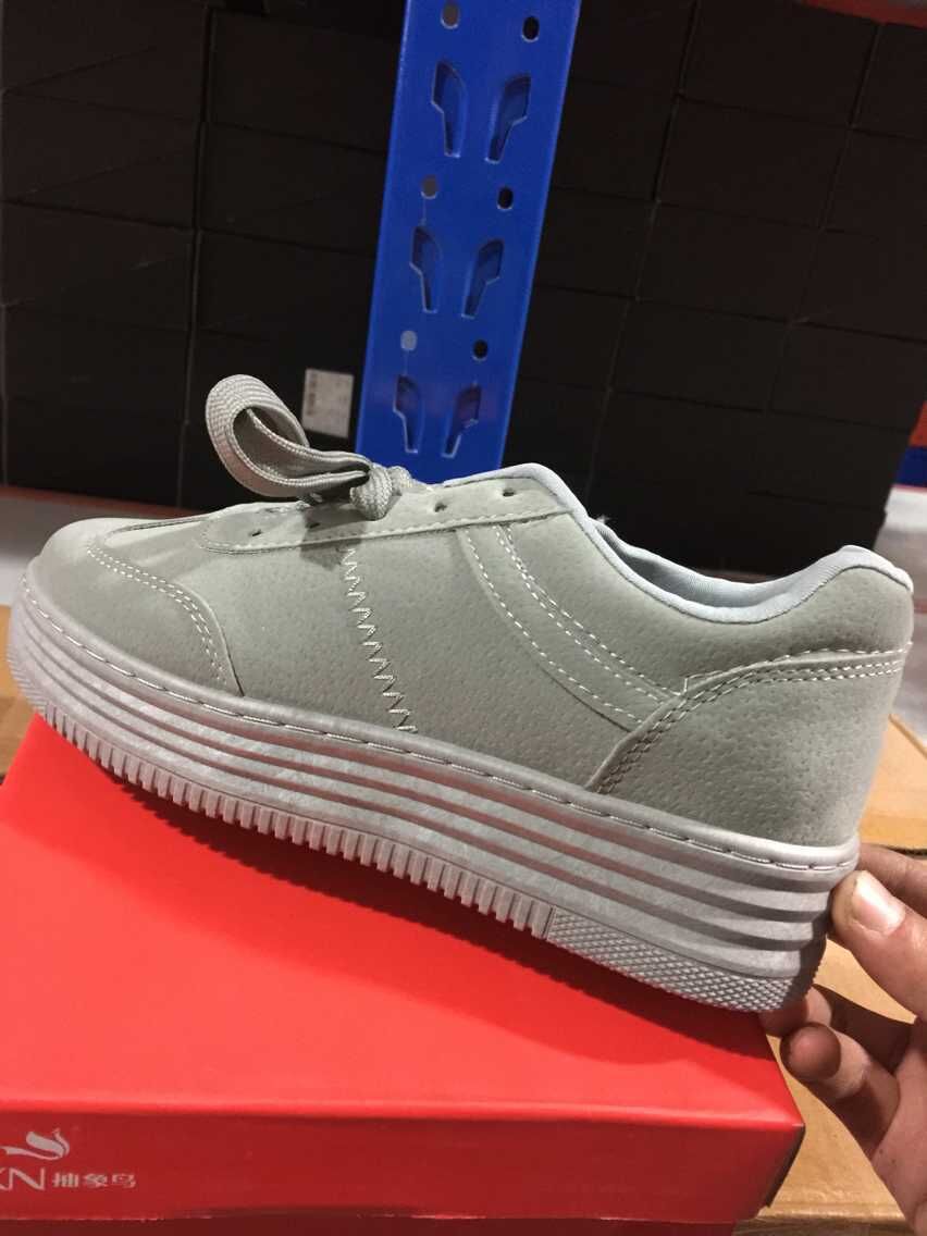 White Leather Lace Up Shoes Casual Sports Shoes