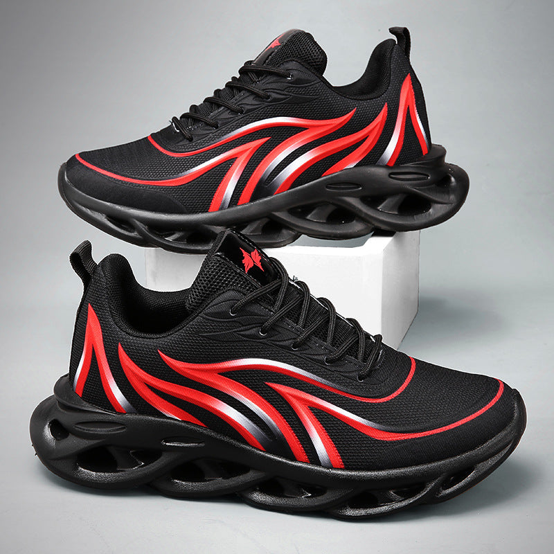 Men's Sports Mesh Shoes Red Coconut Running Shoes High-quality Athietic Sneakers