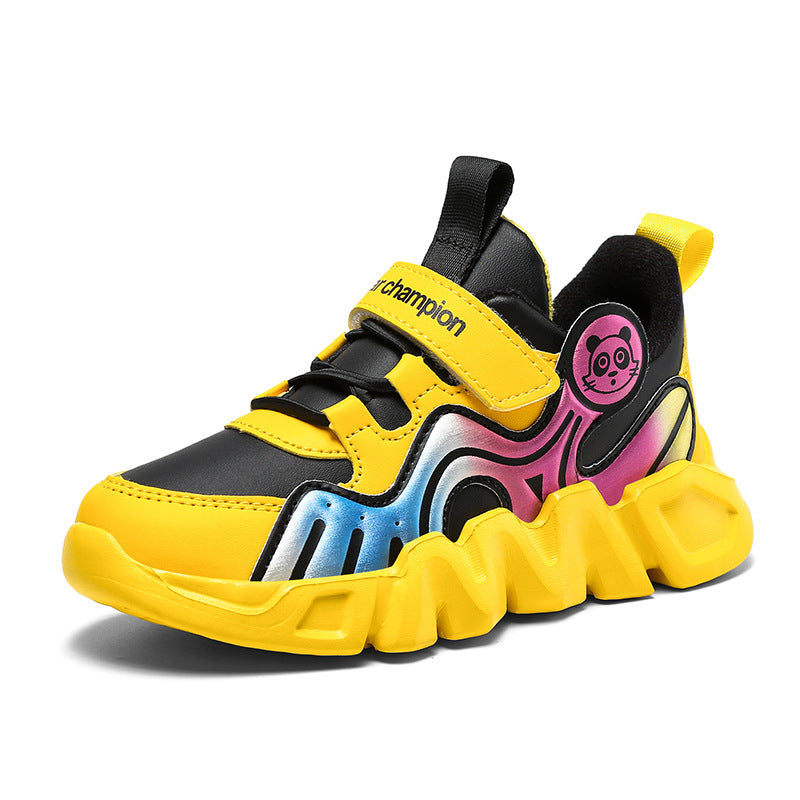 Lightweight Leather Casual Boys Sports Running Shoes