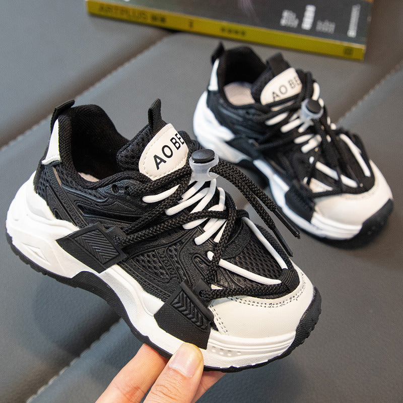 Children's Buckle Sports Mesh Shoes