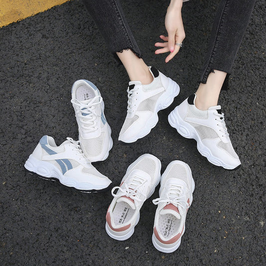 Breathable running shoes casual mesh sneakers