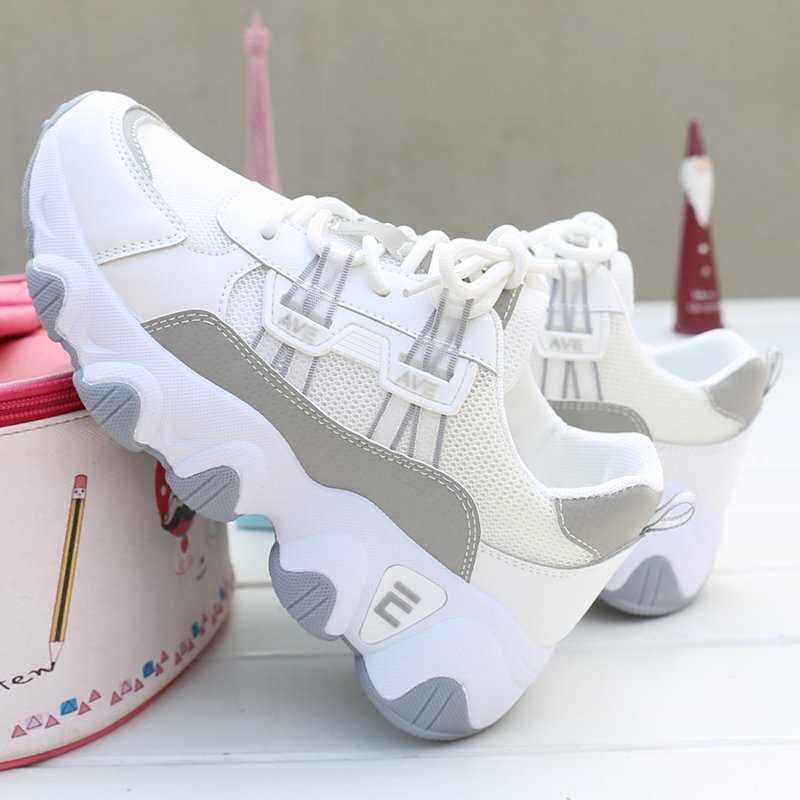 KaleaNew Trendy Daddy Shoes White Shoes Female Students Running