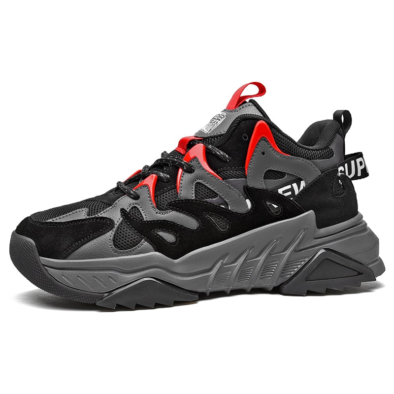 Colorblock lace men's shoes