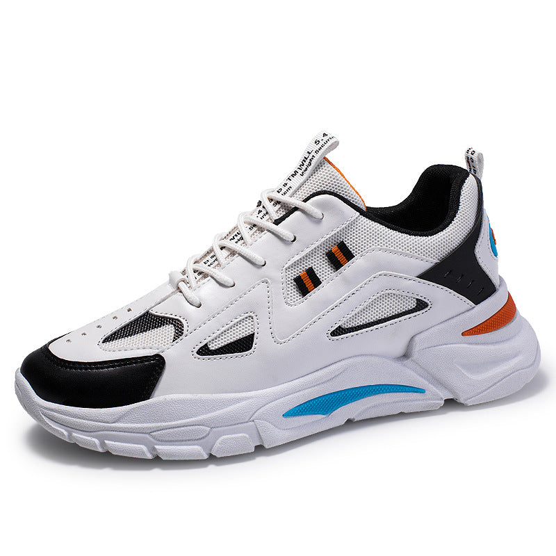 Running sneakers mesh breathable thick sole increase