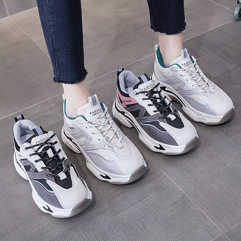 Thick-soled Casual Sports Shoes Korean Fashion Trendy White Shoes