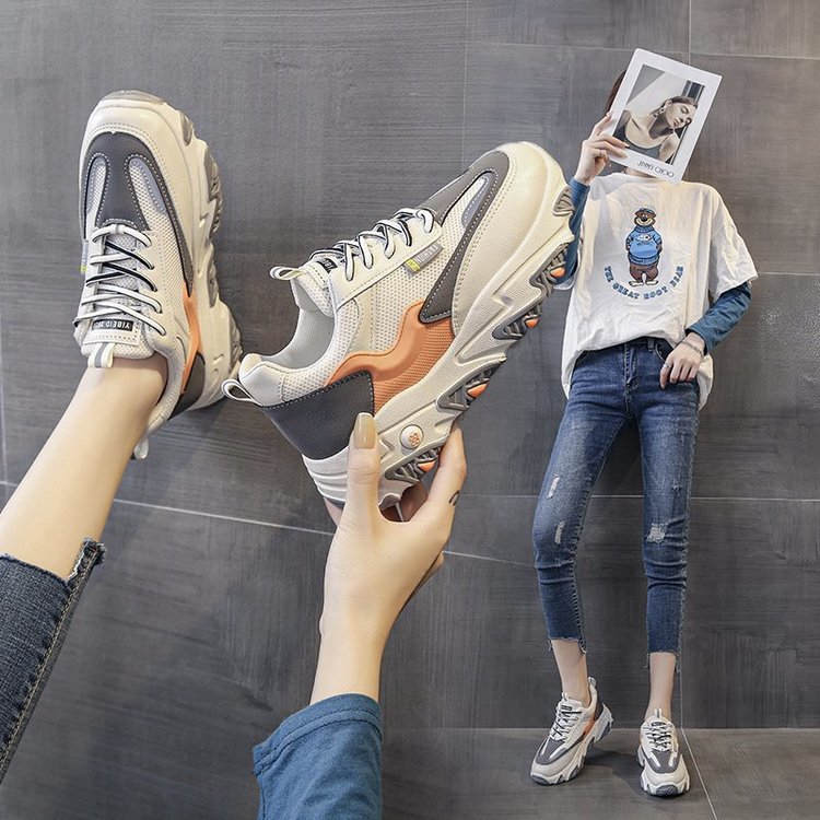 Korean Version Of The Sports Running Daddy Shoes Women With Sponge Cake Bottom