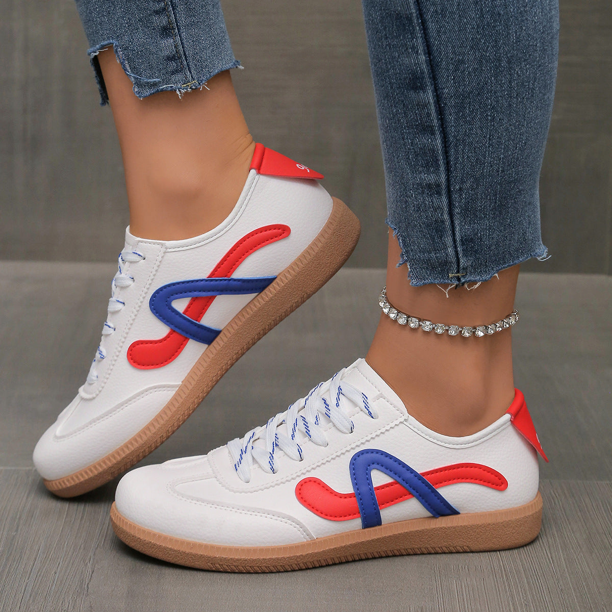 German Training Women's Flat Retro Casual Sports Skate Shoes