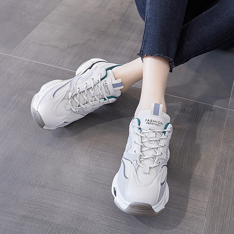 Thick-soled Casual Sports Shoes Korean Fashion Trendy White Shoes