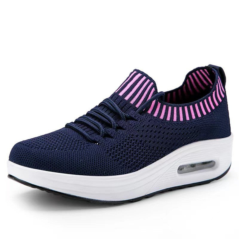 Mesh Low-top Air Cushion Thick Bottom Female Mesh Surface Breathable Shoes
